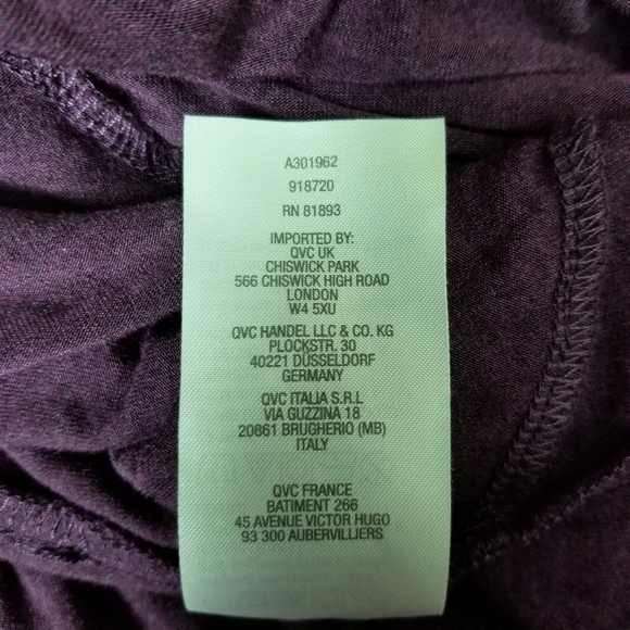 LOGO Lori Goldstein heather purple open front cascading light cardigan Size M - Picture 6 of 9